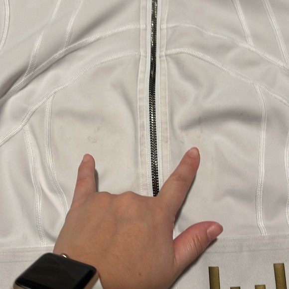 🦄✨RARE✨ Lululemon Define Jacket Cropped *Gold Size 6 *Special Edition Off White - Picture 6 of 16